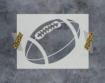 Football Stencil for Painting with Sports, Athlete, Team, and Fans Stencils Design
