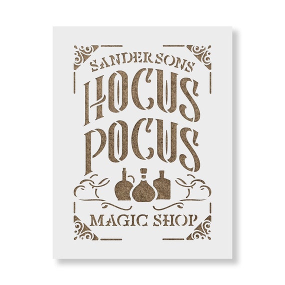 Hocus Pocus Shop Stencil  Reusable Stencils for Painting