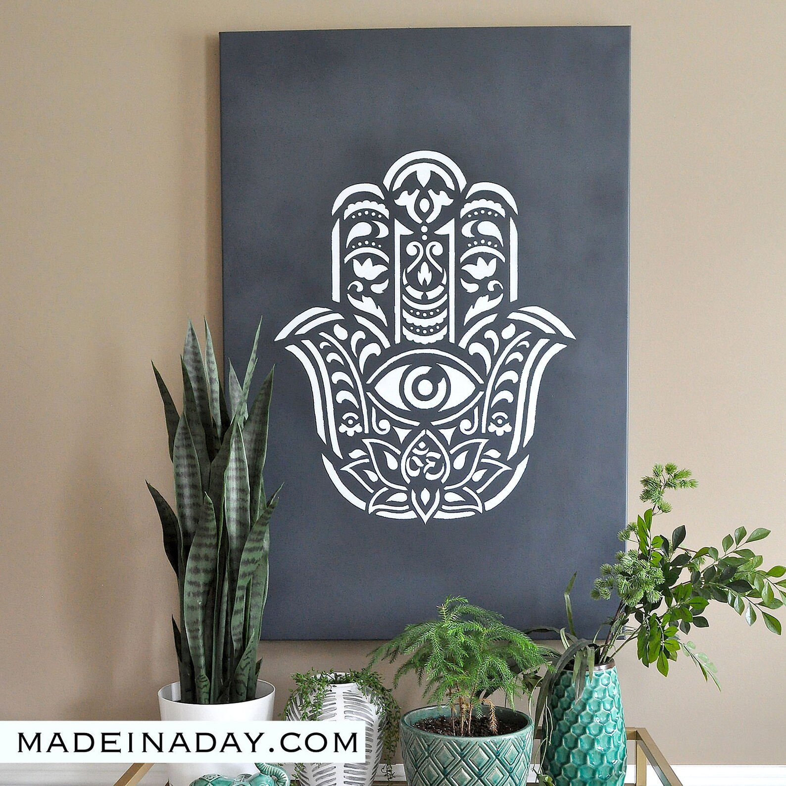 Hamsa Palm Mandala Stencil Hamsa Stencil Mandala Stencils - Etsy