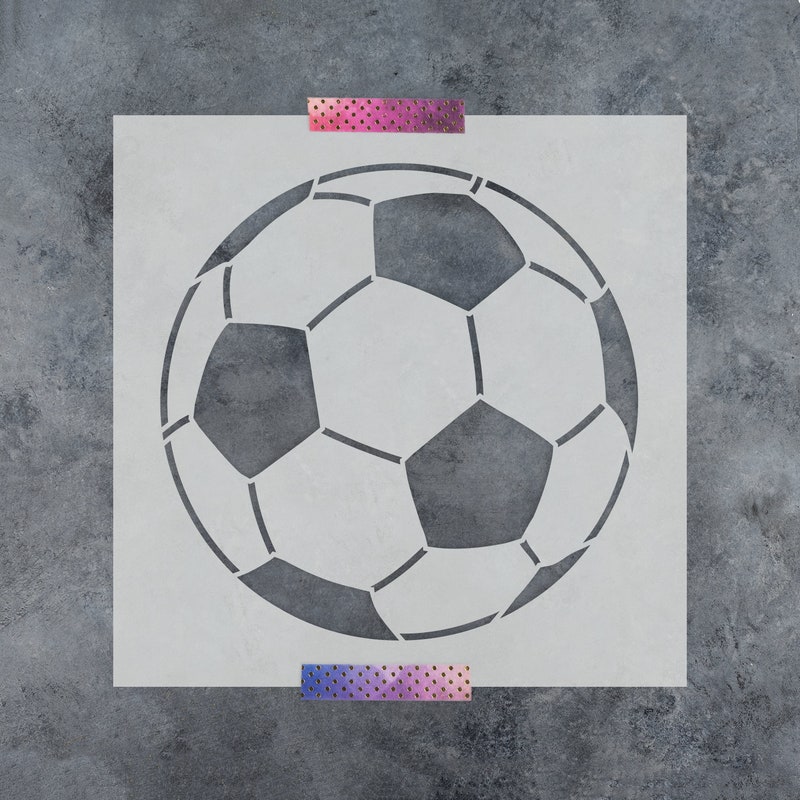 Soccer Large Stencil - Etsy