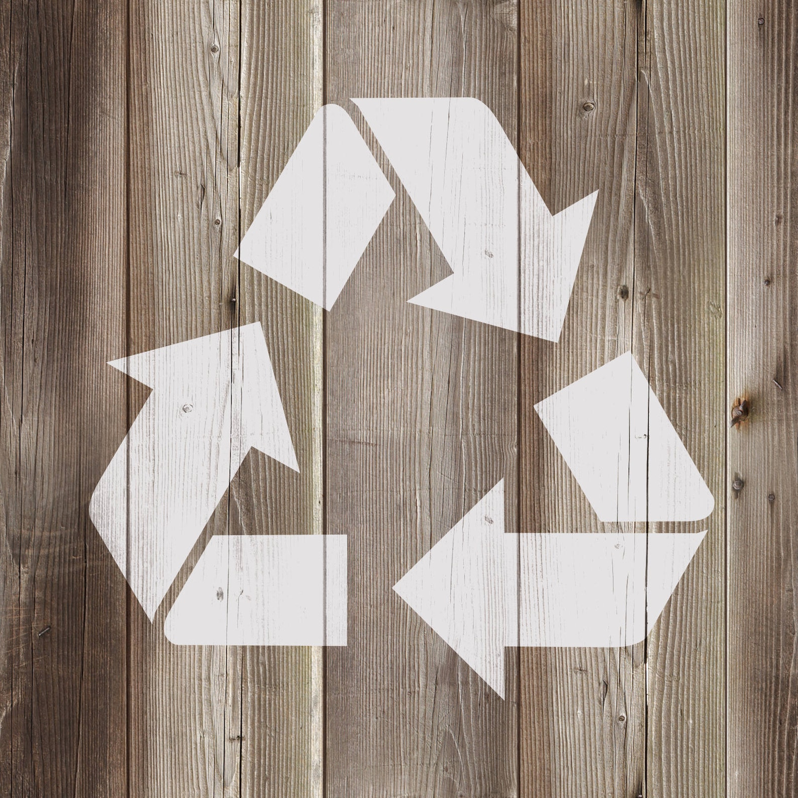 Recycle Symbol Stencil for Reuse Projects, Earth Day Art, Recycling ...