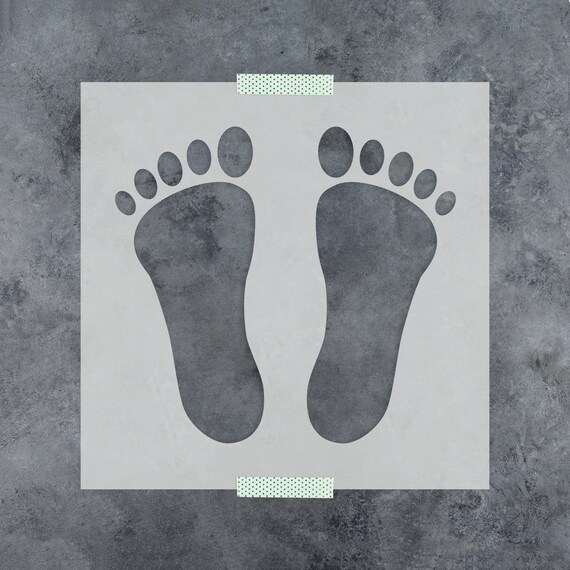 Baby Footprint Stencil Set for DIY Crafts, Family Keepsake, Shower, Newborn, Parents, Grandparents