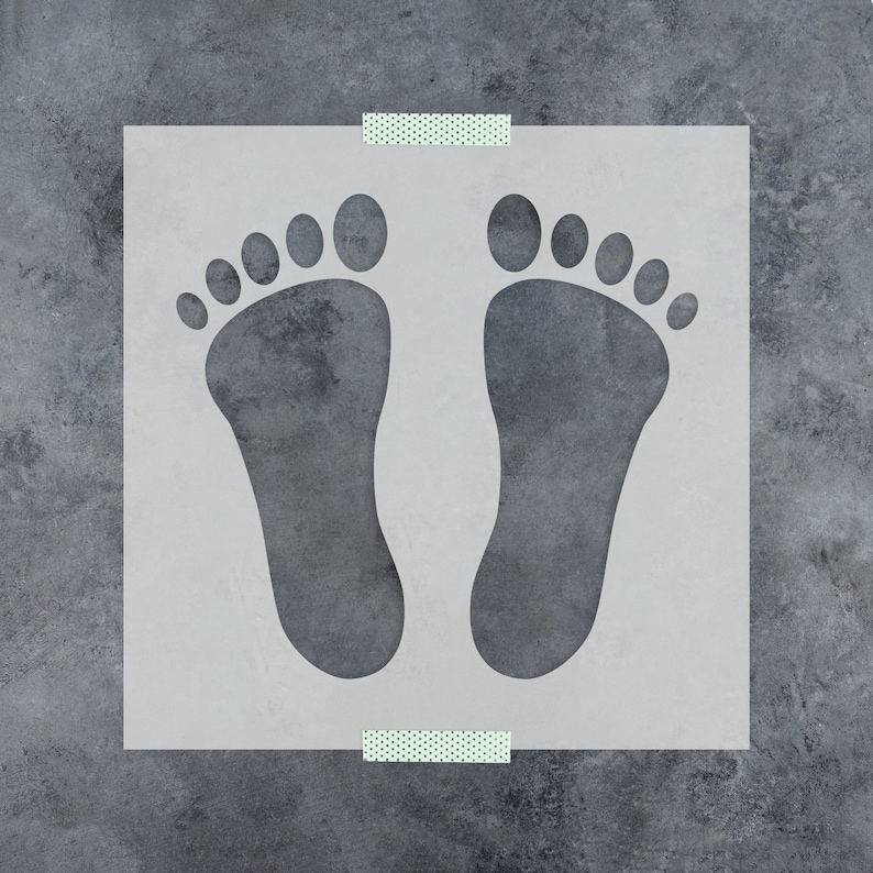 Footprint Stencil DIY Footprint Stencils Footprint - Etsy