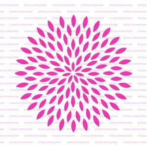 Dahlia Mandala Stencil Mandala Stencils, Large Stencil, Home Decor Mandala, Wood Stencil, Mandala Craft, Yoga Stencil, Yoga Decor image 7