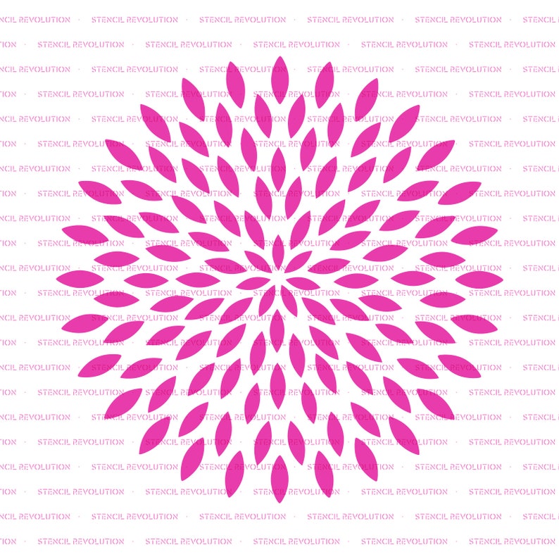 Dahlia Mandala Stencil Mandala Stencils, Large Stencil, Home Decor Mandala, Wood Stencil, Mandala Craft, Yoga Stencil, Yoga Decor image 7