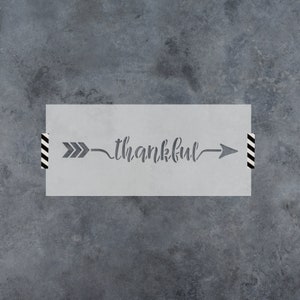 Thankful Arrow Stencil - Thankful Stencil, Thanks Stencil, Thank You Stencil, Thankful Stencils, Arrow Stencil, Arrow Stencils