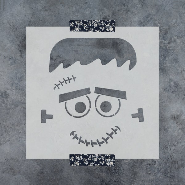 Frankenstein Stencil for Halloween Crafts, Monster Wall Art, Reusable Painting Stencils