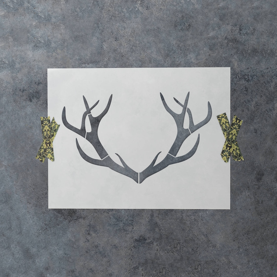 Deer Antlers Stencil Large Deer Antler Stencils, Deer Stencil, Buck