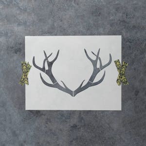 Deer Antlers Stencil Large Deer Antler Stencils, Deer Stencil, Buck Stencil, Hunting Stencil, Outdoor Stencil, Camo Stencil, Camping image 1