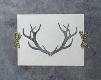 Deer Antlers Stencil for Hunting, Buck and Stag Antler Stencils for Camo, Camping, Outdoor Art