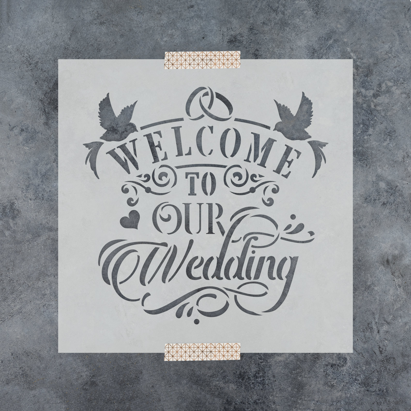 to Our Wedding Stencil Reusable DIY Craft Wedding Etsy