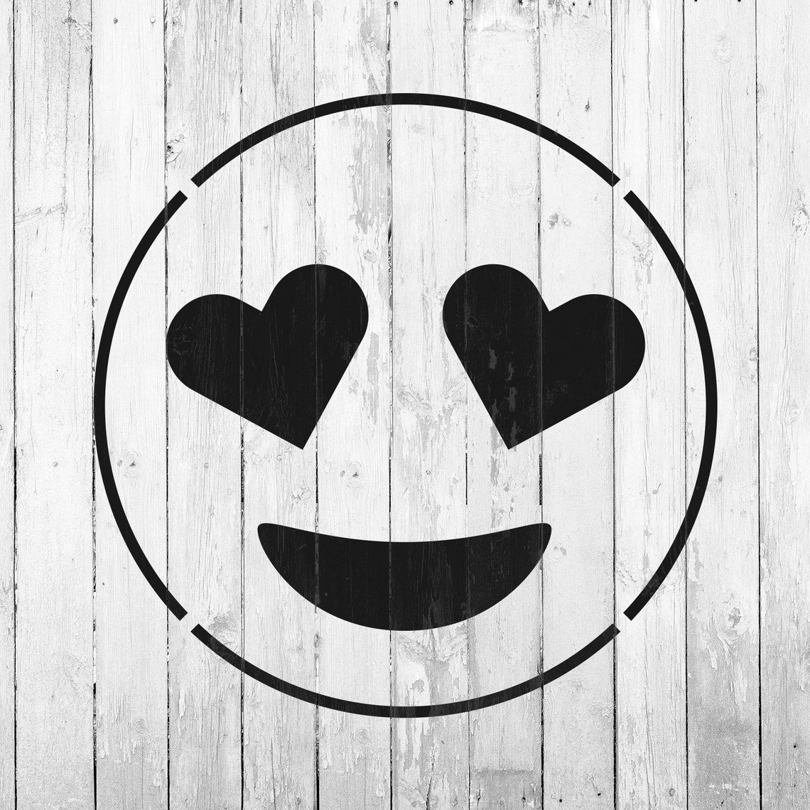 Emoji Heart Eyes Stencil Reusable DIY Craft Stencils of - Etsy