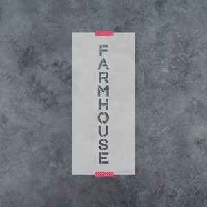 Vertical Sign Farmhouse Stencil - Farmhouse Sign, Rustic Sign Stencil, Shabby Chic Stencil, Cottage Chic Stencil, Primitive Stencil