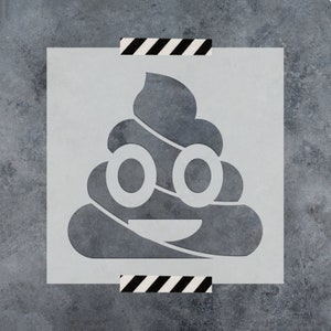 Emoji Poop Stencil - Reusable Poop Emoji Stencil, Poop Stencil, Emoji ...