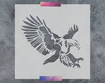 Eagle Stencil - Reusable Eagle Stencils, Bald Eagle Stencils, DIY Craft Stencils of a Bald Eagle, Large Eagle Stencil Design Template
