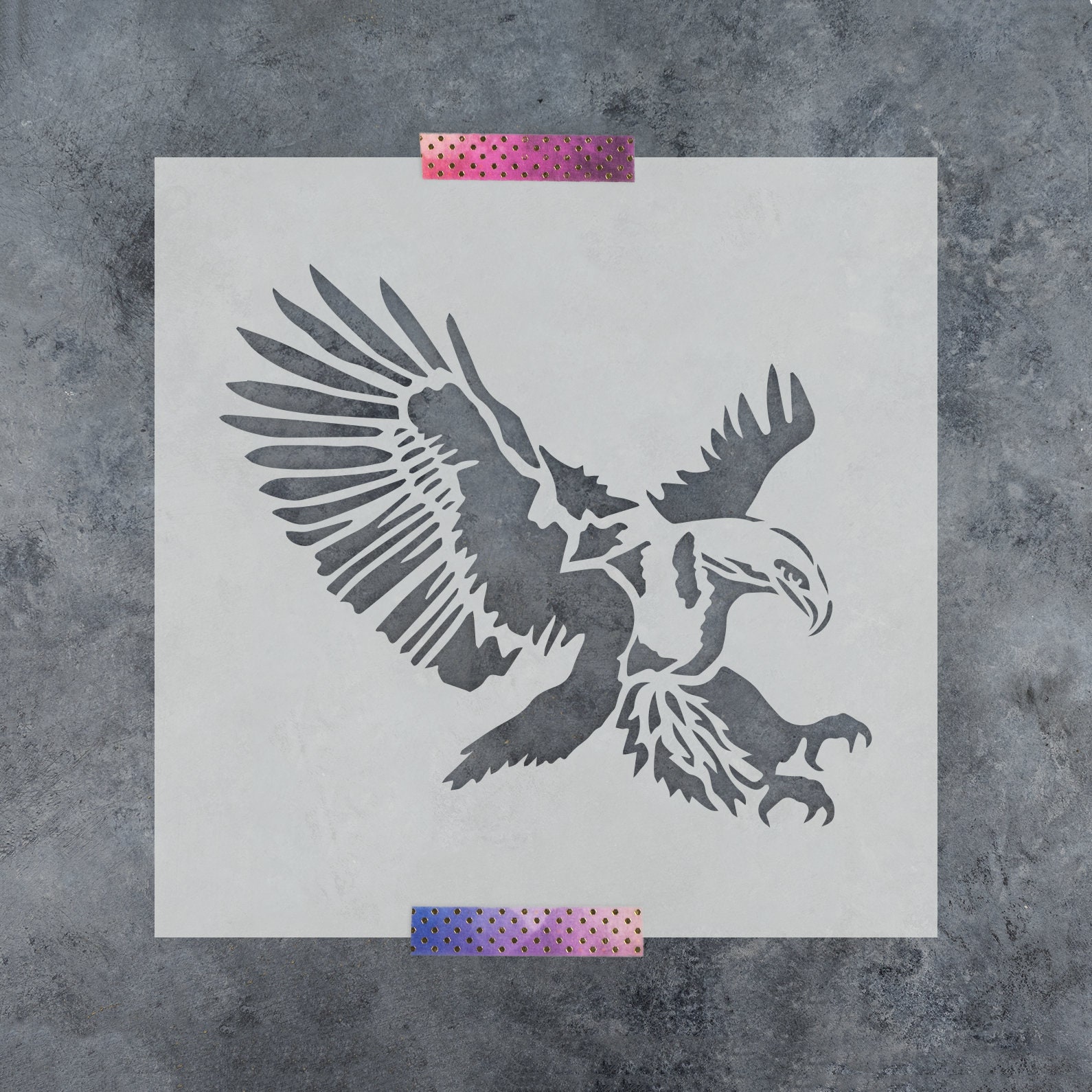 An Eagle with the American Flag Stencil - Art and Wall Stencil - Stencil  Giant