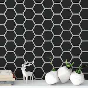 Honeycomb Stencil Highly Durable Large Reusable Wall Stencil for Painting Home Decor Great Honeycomb Wall Decal Alternative 33.5 x 21 image 1