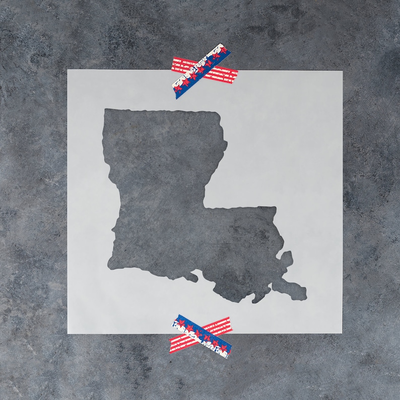 Louisiana State Stencil Hand Drawn Reusable Mylar Stencil | Etsy