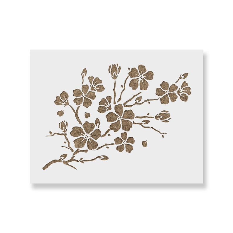 Cherry Blossom Stencil Flower Stencil, Cherry Blossom Print, Blossom Stencil, Nature Stencil, Tree Branch Stencil, Branch Stencil image 3