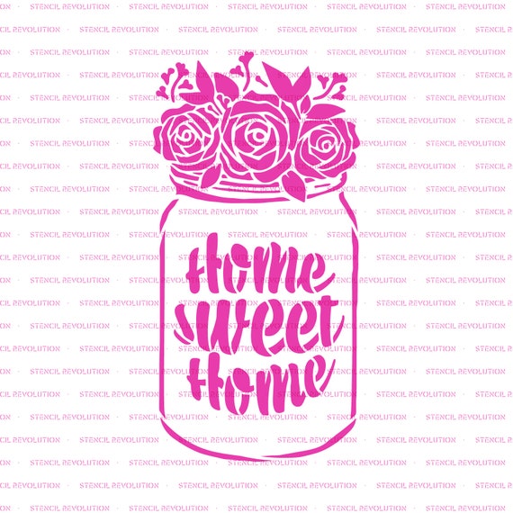Durable /& Reusable Mylar Stencils Mason Jar Stencil
