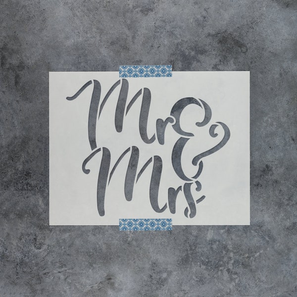 Mr and Mrs Script - Etsy