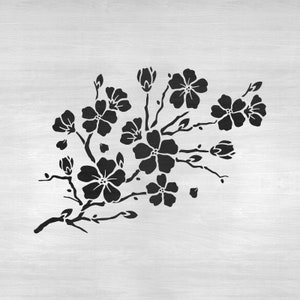 Cherry Blossom Stencil Flower Stencil, Cherry Blossom Print, Blossom Stencil, Nature Stencil, Tree Branch Stencil, Branch Stencil image 2