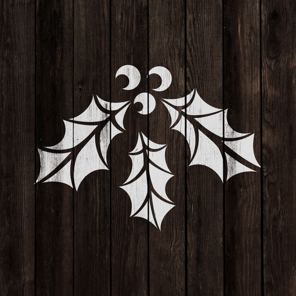 Holly Leaf Stencil Reusable DIY Craft Christmas Stencils of - Etsy