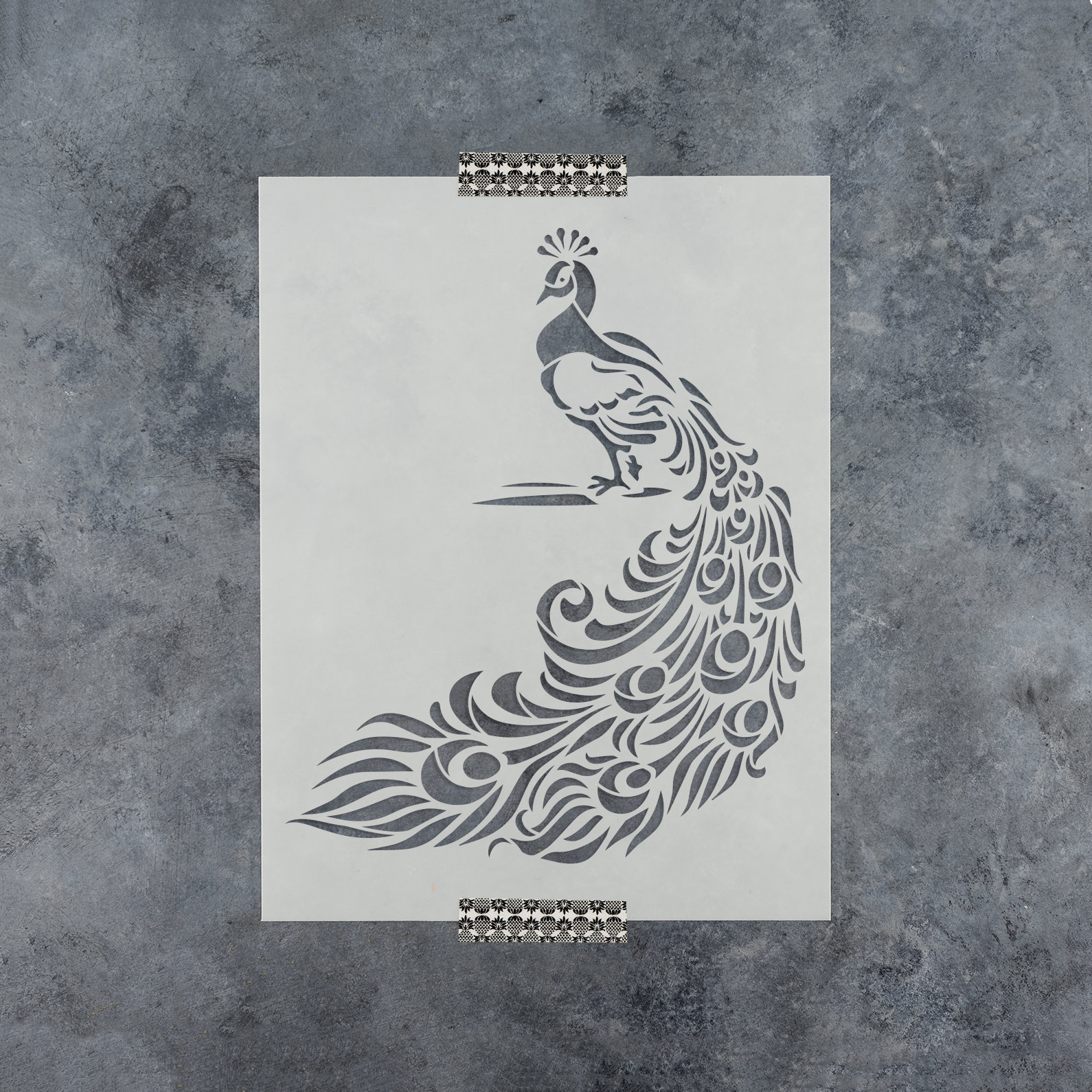 Peacock Stencil Peacock Stencils Animal Stencils Peacock - Etsy