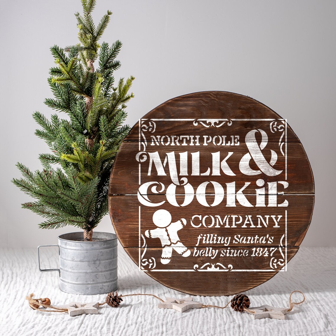 North Pole Cookie Company Stencil Christmas Stencils Merry - Etsy