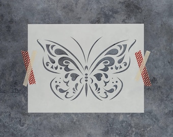 Butterfly stencil template for painting, reusable plastic stencils for crafts and butterfly art