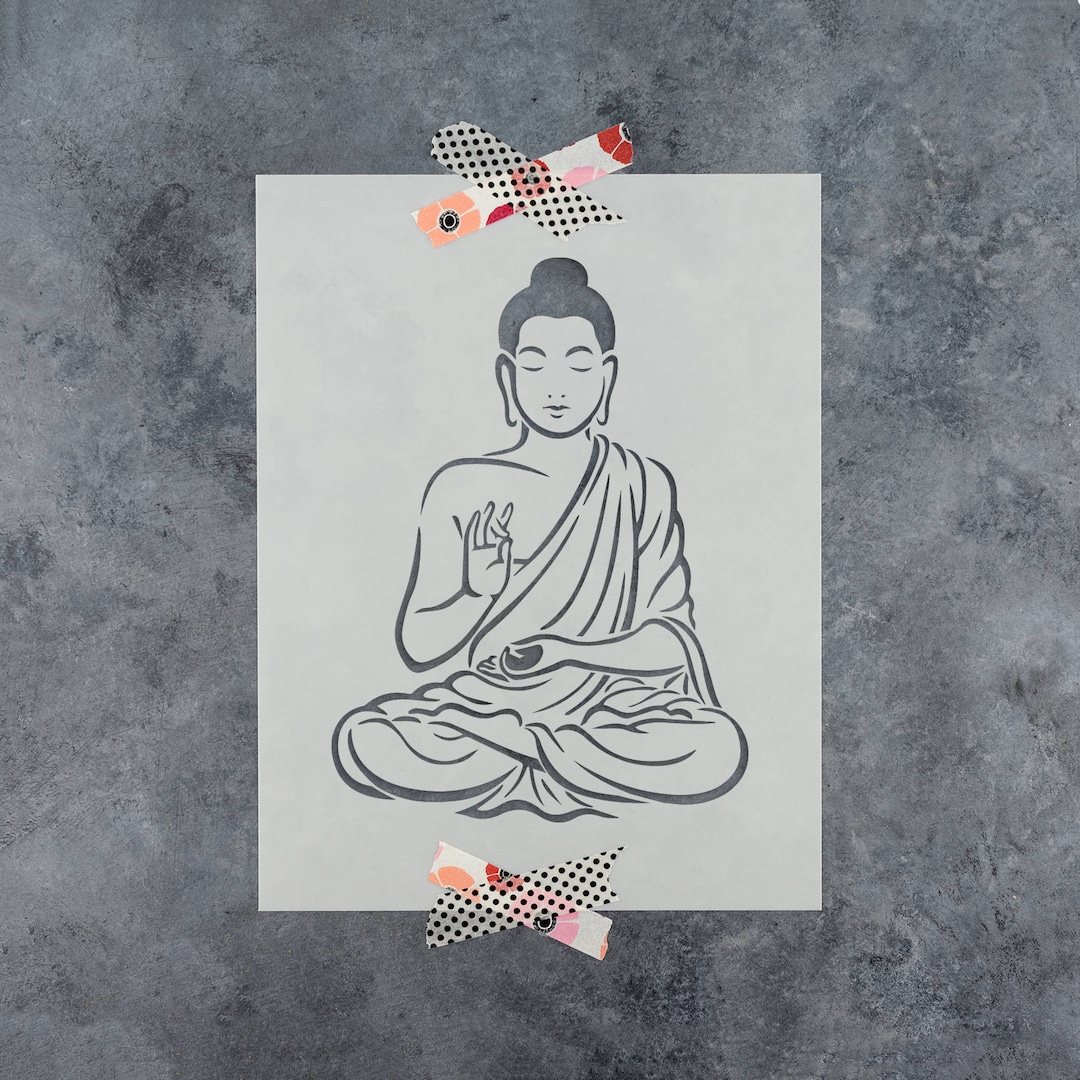 Buddha Stencil Reusable Buddha Stencils, Large Buddha Stencil, Buddha