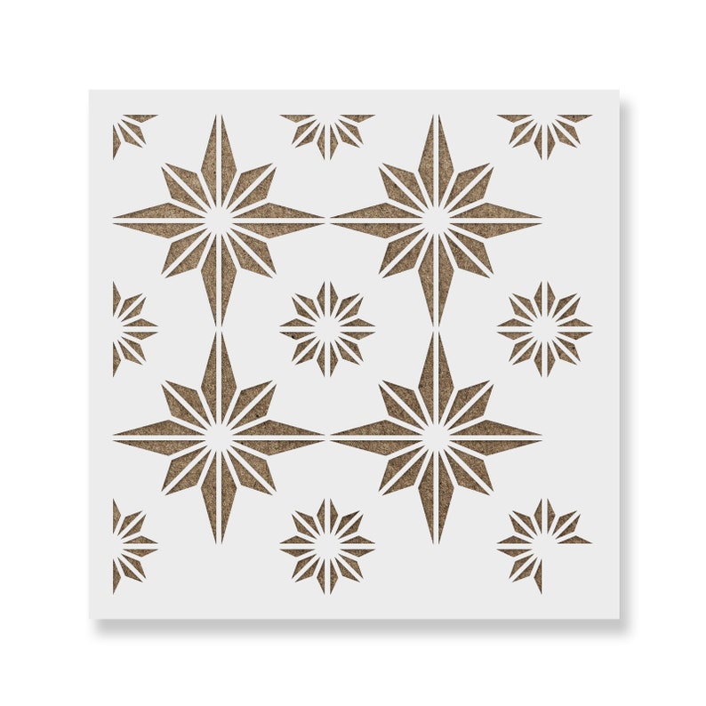 Plectro Tile Stencil Reusable Floor Tile Stencils, Concrete Stencil, Floor Stencils, Stencil For Painting, Kitchen Stencils, Floor Stencil immagine 2