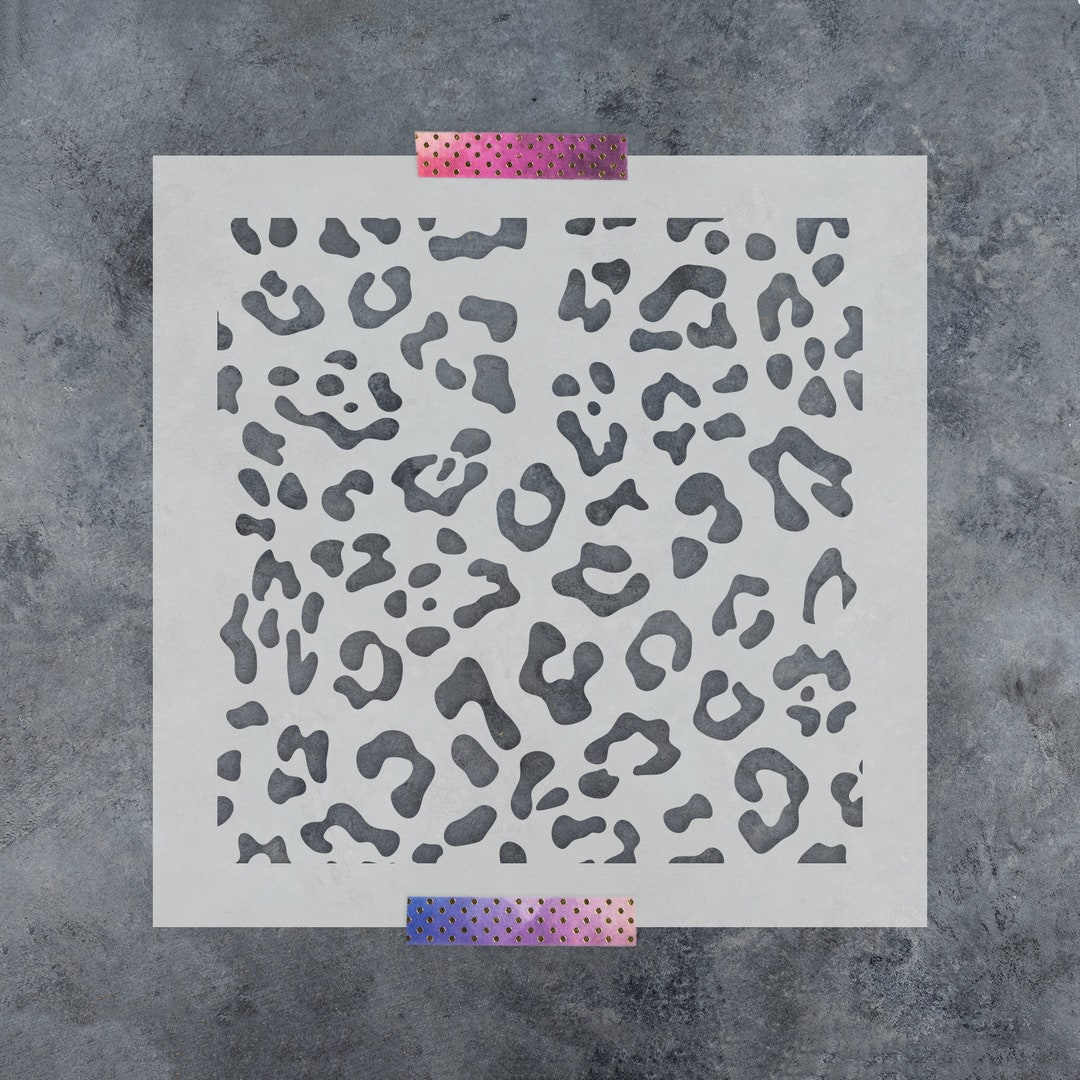 Leopard Print Stencil - Leopard Stencil, Leopard Print Stencil, Cheetah ...