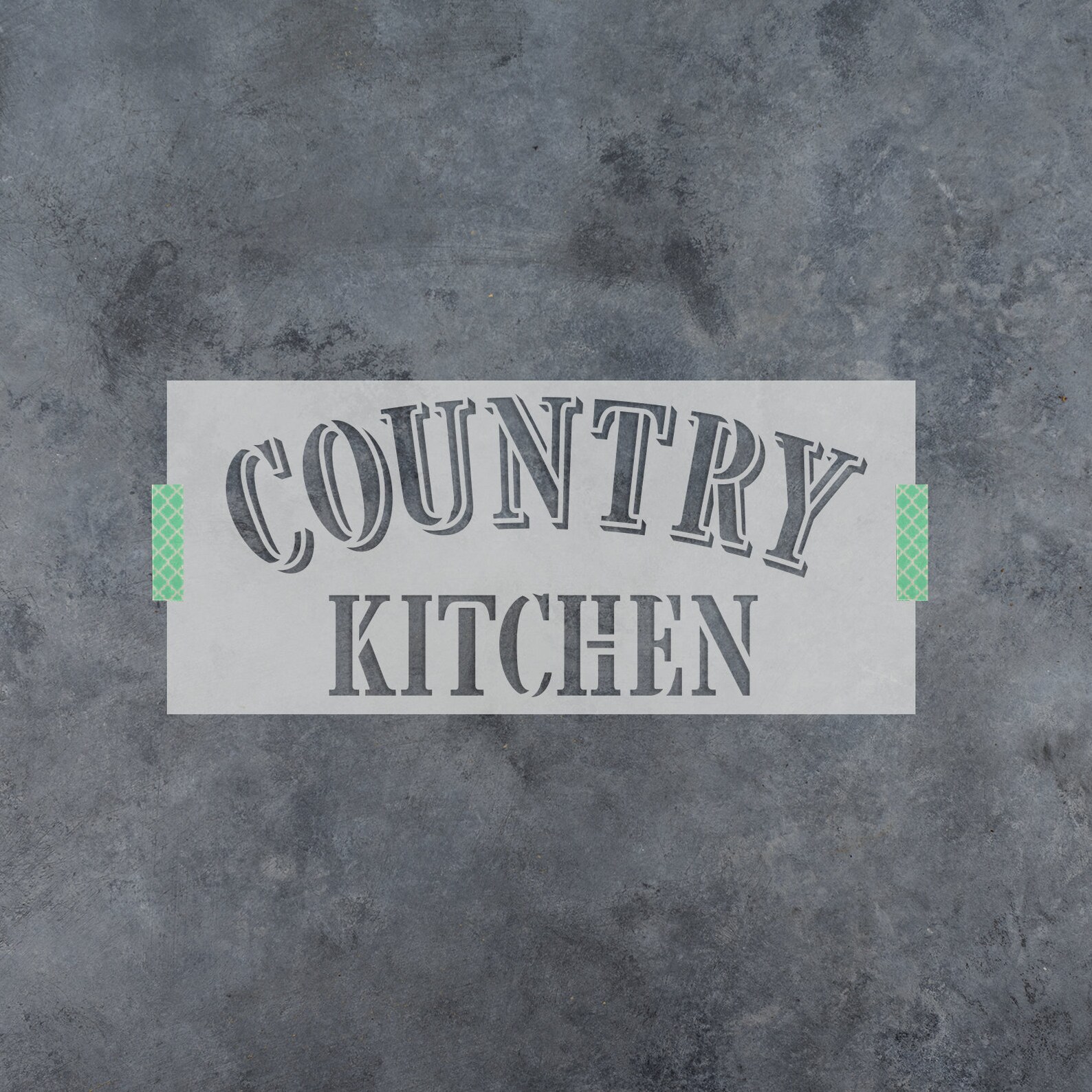 Kitchen Country Lettering Country Kitchen Stencil for Wood Signs – Reusable Farmhouse Country ...