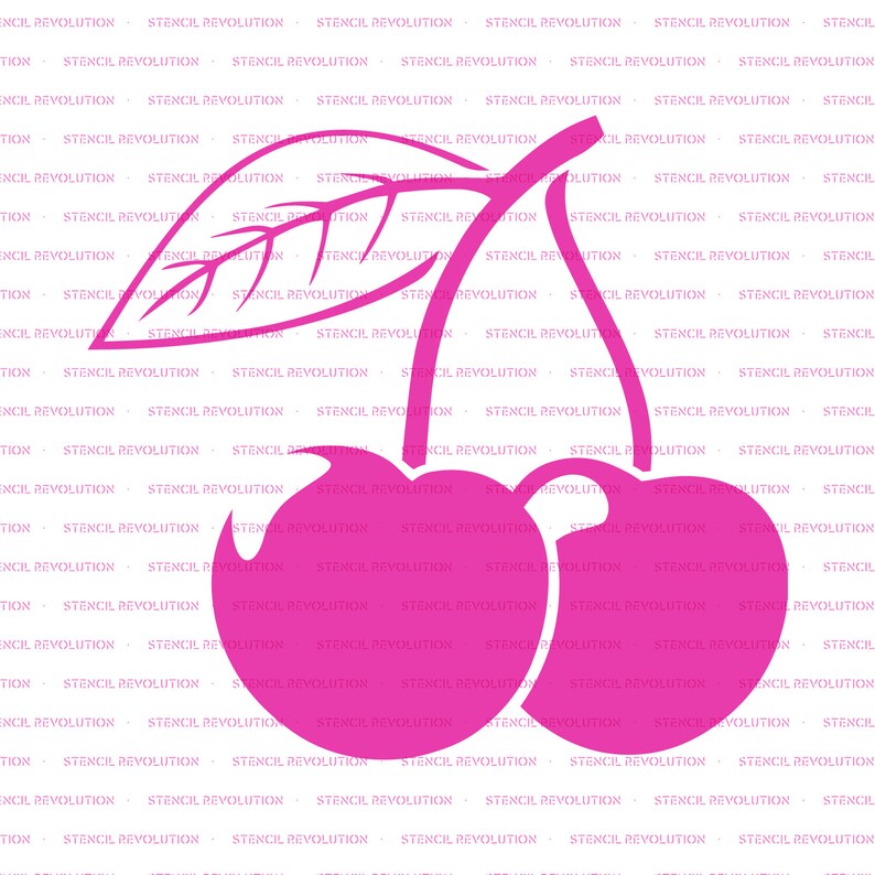 Cherry Stencil Reusable DIY Craft Stencils of Cherries Etsy