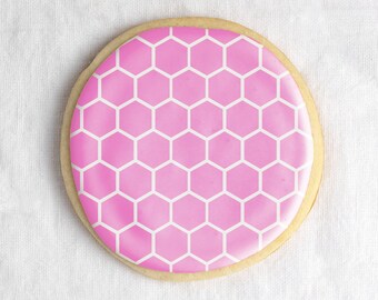 Honeycomb Cookie Stencil for Baking, Reusable Mylar Stencils for Airbrush, Cake, and Sugar Cookies