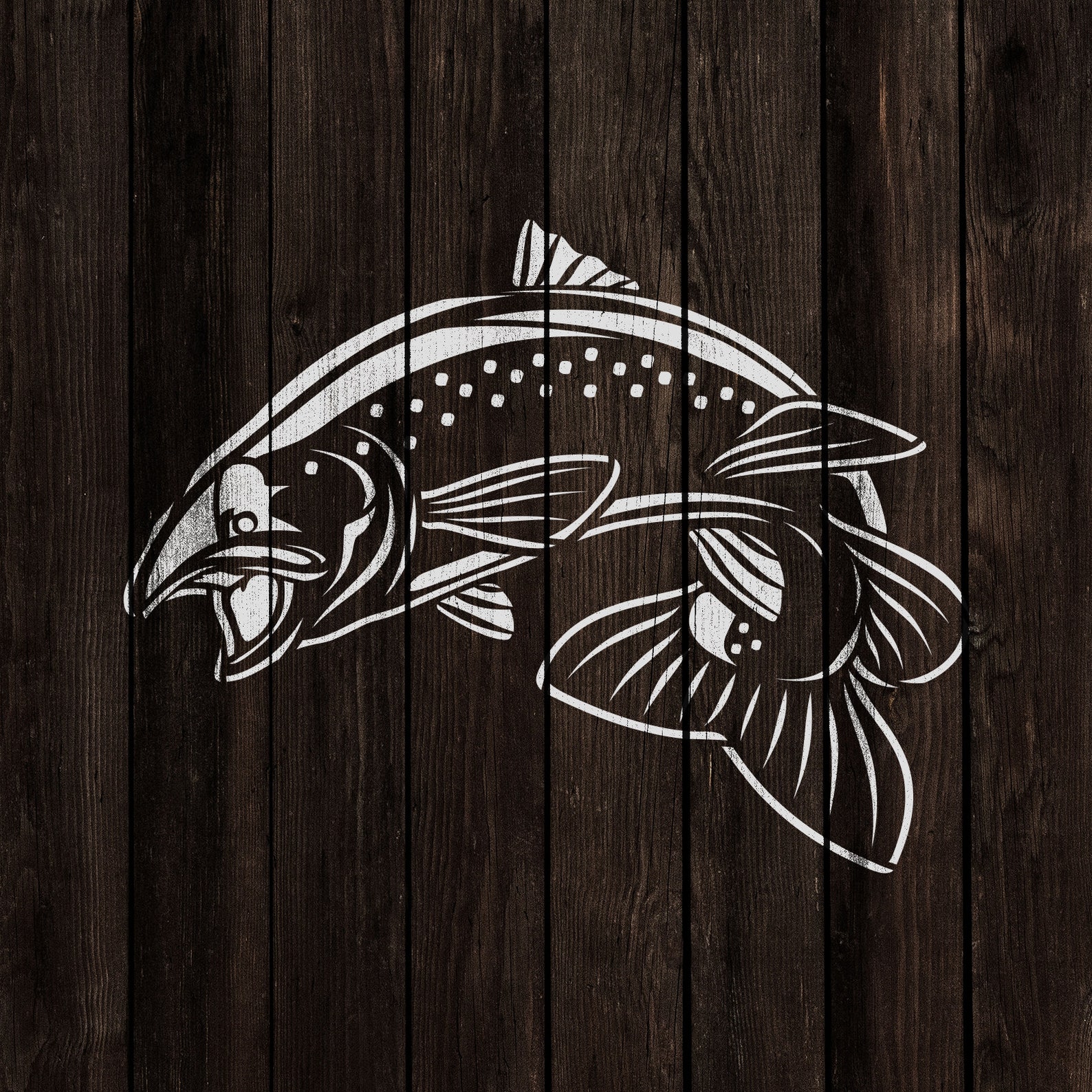 Salmon Fish Stencil Reusable Stencils for Painting Create - Etsy