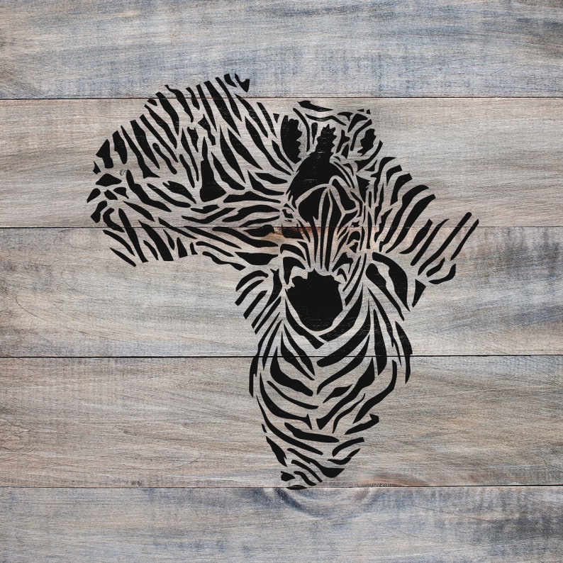 Africa Zebra Stencil Reusable DIY Craft Stencils Of Africa Etsy