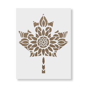 Mandala Maple Leaf Stencil - Reusable Stencils for Painting - Create DIY Mandala Maple Leaf Home Decor