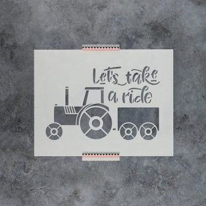 Tractor Ride Stencil - Reusable DIY Craft Stencils of a Tractor Ride ...
