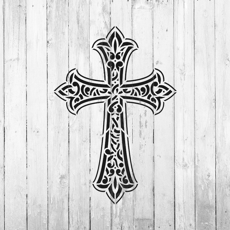 Cross Stencil Reusable DIY Craft Stencil of a Religious Etsy