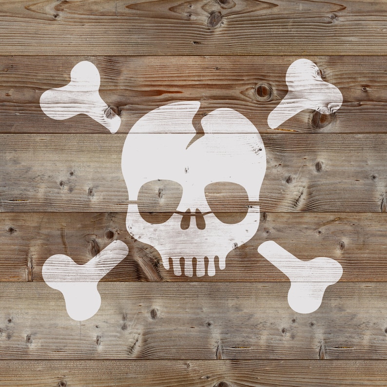 Skull and Crossbones Stencil Reusable DIY Craft Stencils of - Etsy