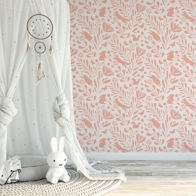Forest Pattern Wall Stencil Floral Wall Stencils for Etsy
