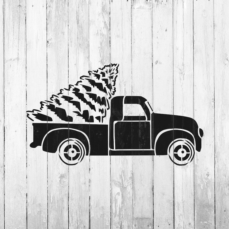 christmas truck stencil reusable holiday stencil design of