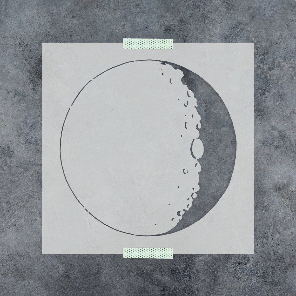 Moon Stencil Reusable DIY Craft Stencils of the Moon | Etsy