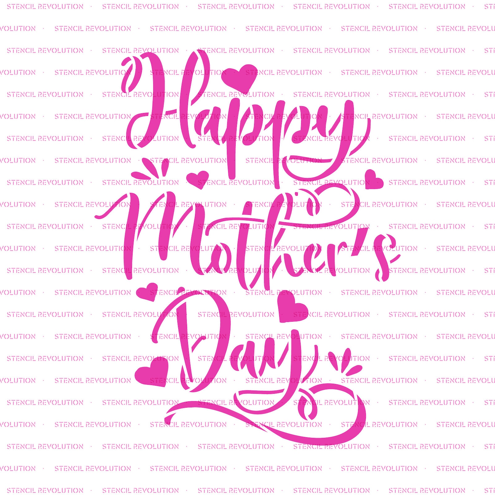Happy Mothers Day Stencil Durable & Reusable Mylar Stencils - Etsy