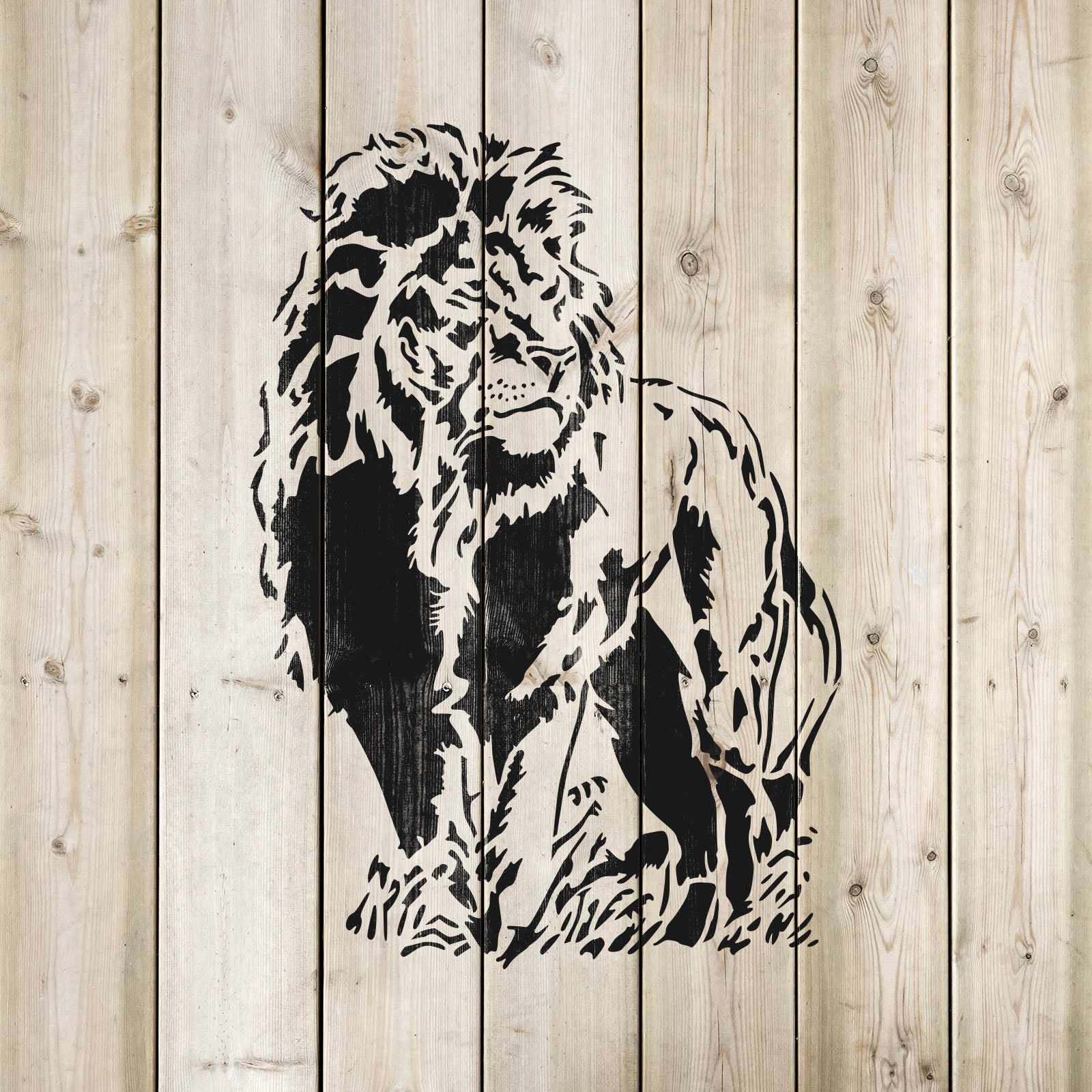 Lion Stencil Paint Lion Stencils Large Lion Stencils Lion Etsy