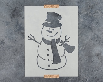 Snowman Stencil - Reusable Snowman Stencil, Plastic Snowman Stencils, Christmas Stencil, Holiday Stencil, Snowflake Stencil, Winter Stencil