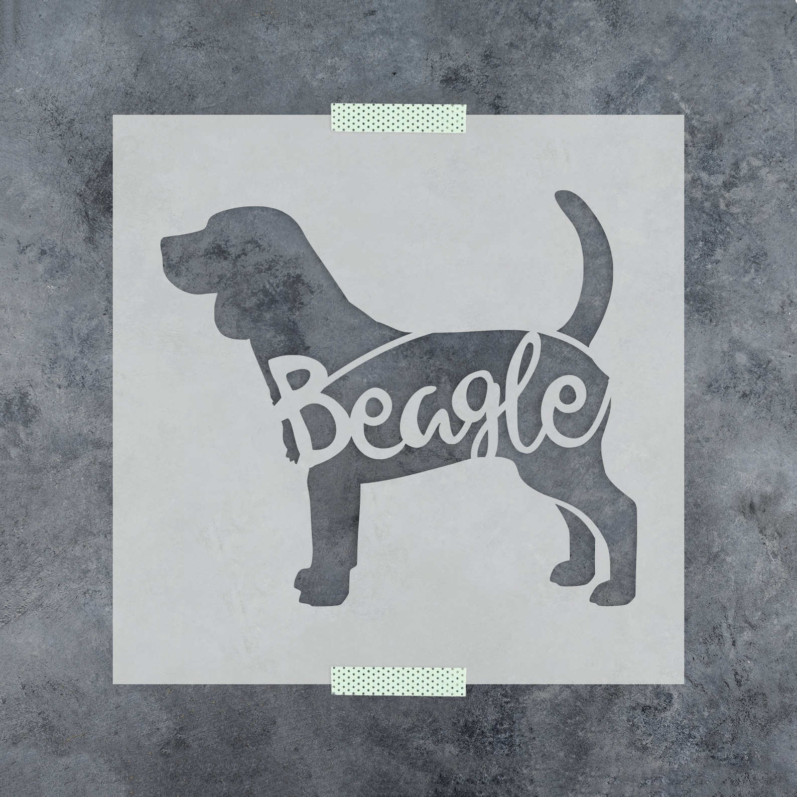 beagle-stencil-reusable-diy-craft-stencils-of-a-beagle-dog-etsy