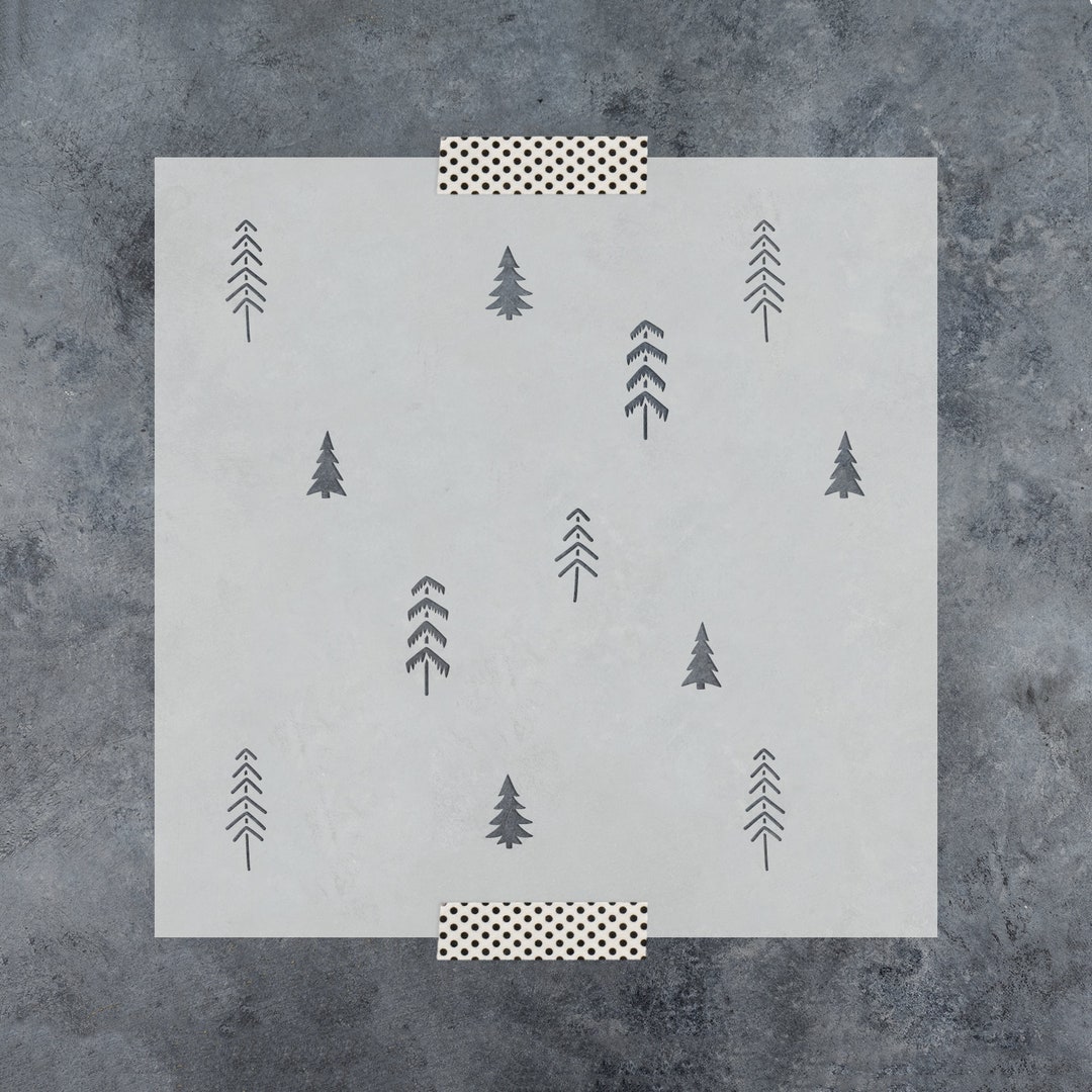 Pine Tree Forest Craft Stencil - Large Pine Tree Stencils, Pine Tree ...